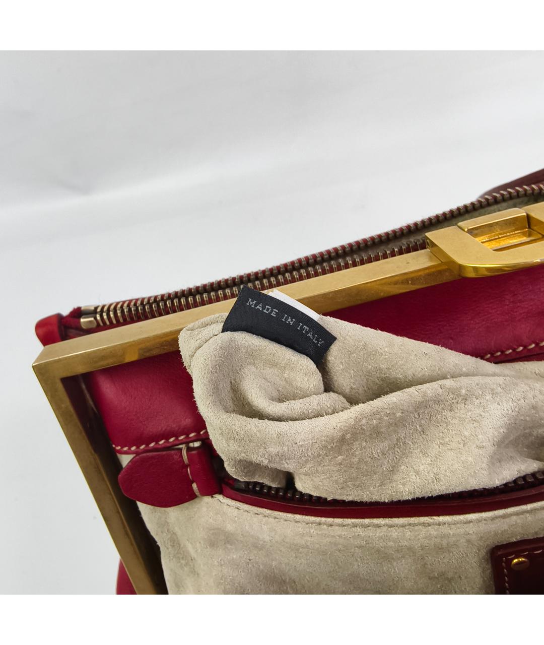 PRADA Красная кожаная сумка через плечо, фото 4