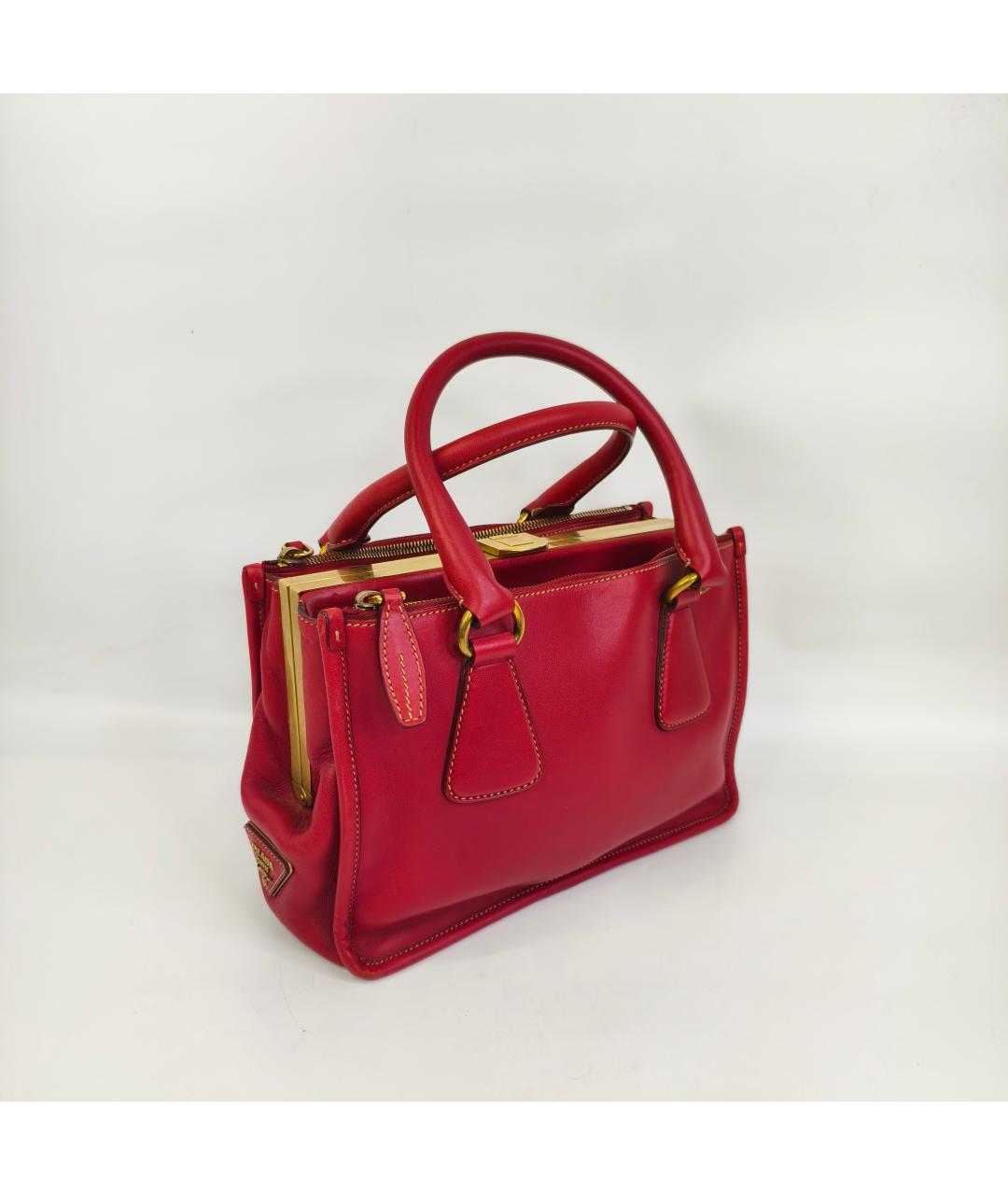PRADA Красная кожаная сумка через плечо, фото 2
