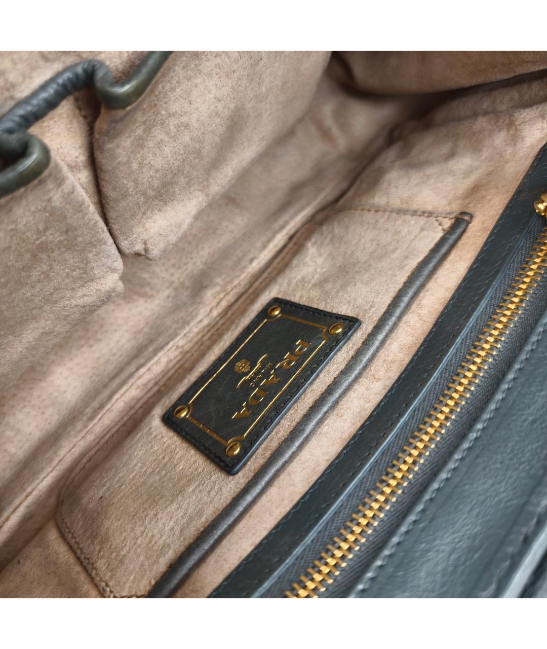 PRADA Кожаная сумка через плечо, фото 7