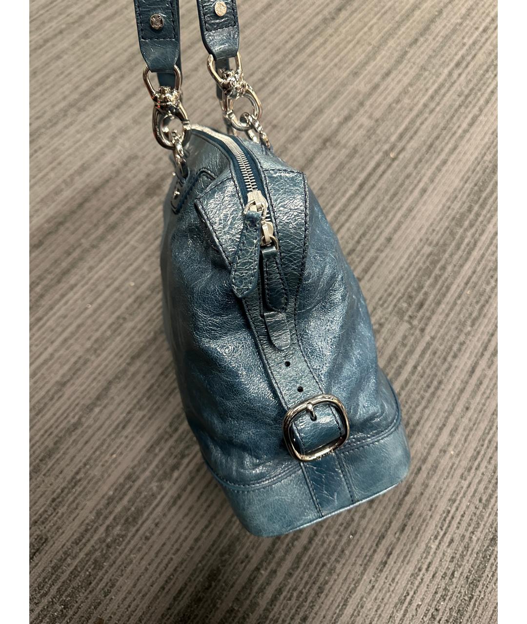 CELINE Темно-синяя кожаная сумка через плечо, фото 7