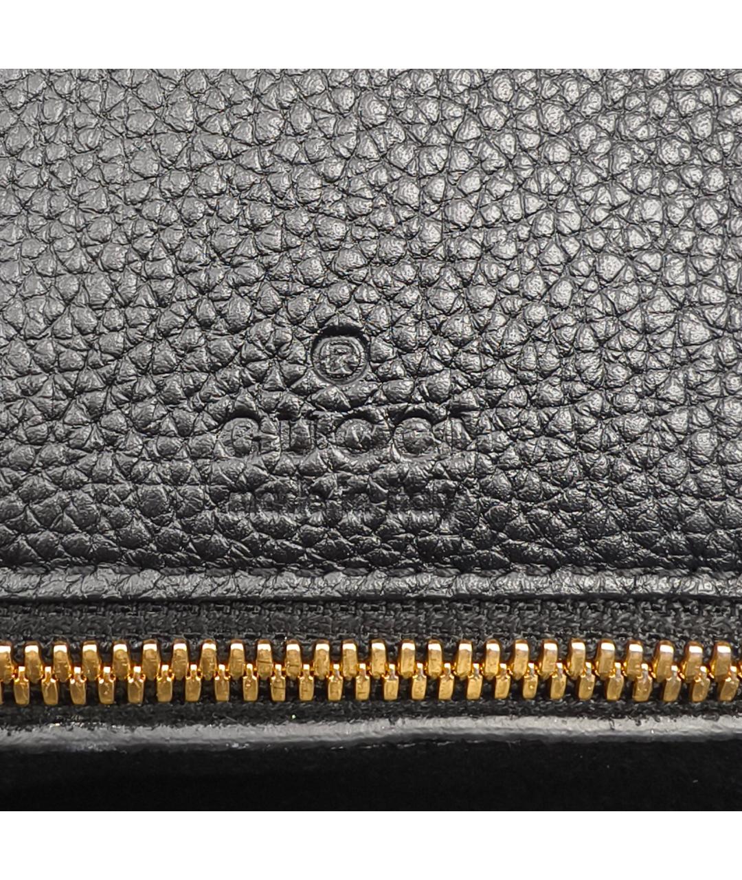 GUCCI Черная кожаная сумка через плечо, фото 8