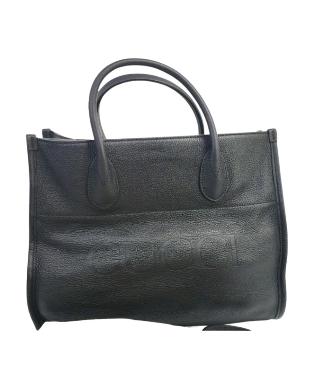 GUCCI Черная кожаная сумка через плечо, фото 1