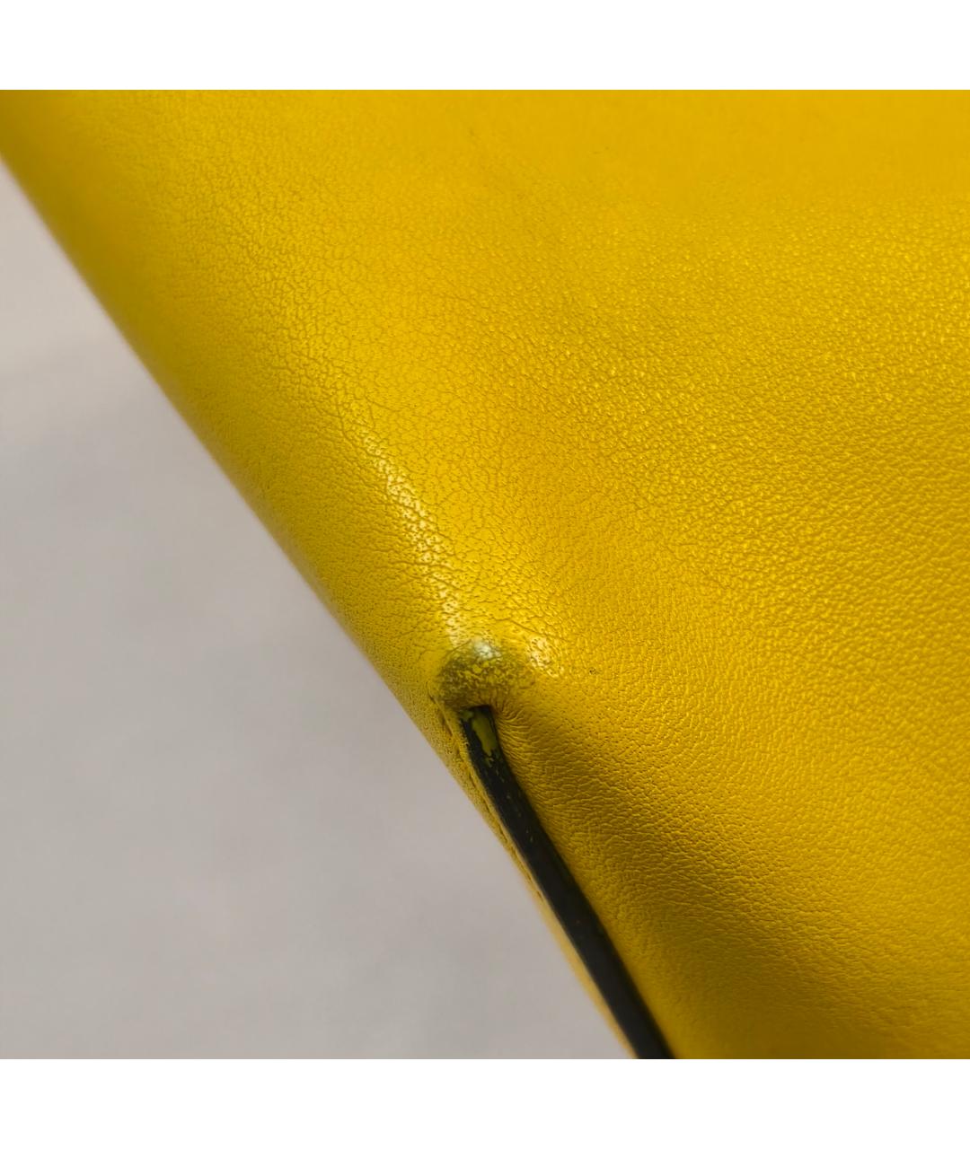 FENDI Желтая кожаная сумка через плечо, фото 2