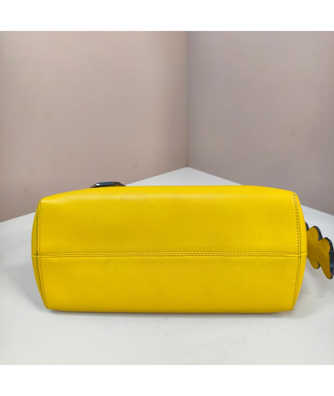 FENDI Желтая кожаная сумка через плечо, фото 8