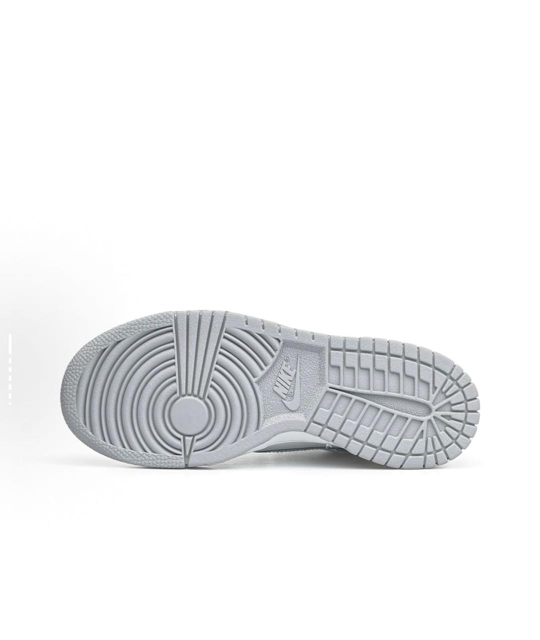 NIKE Серебряные кожаные кроссовки, фото 5