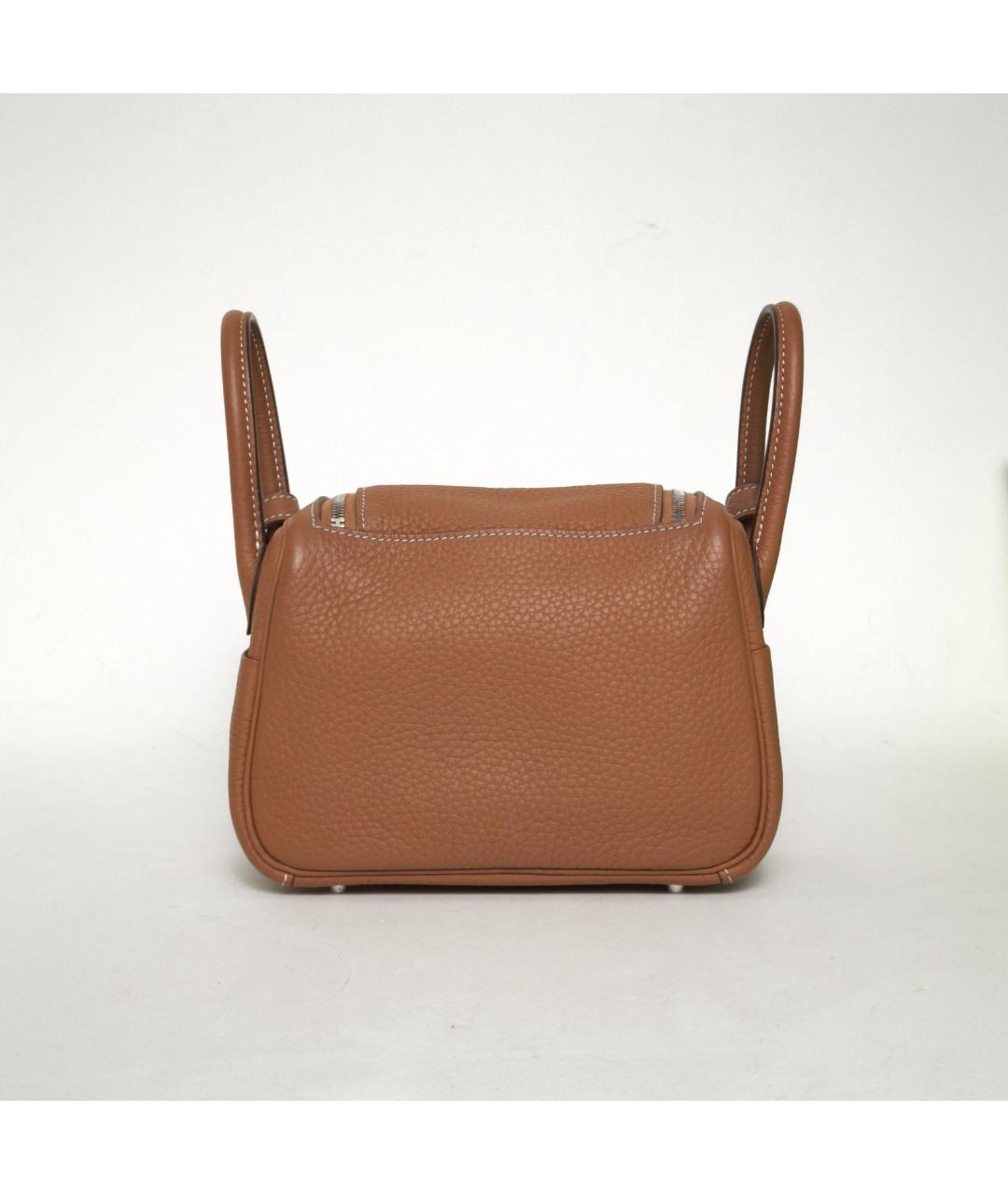 HERMES Коричневая кожаная сумка через плечо, фото 4