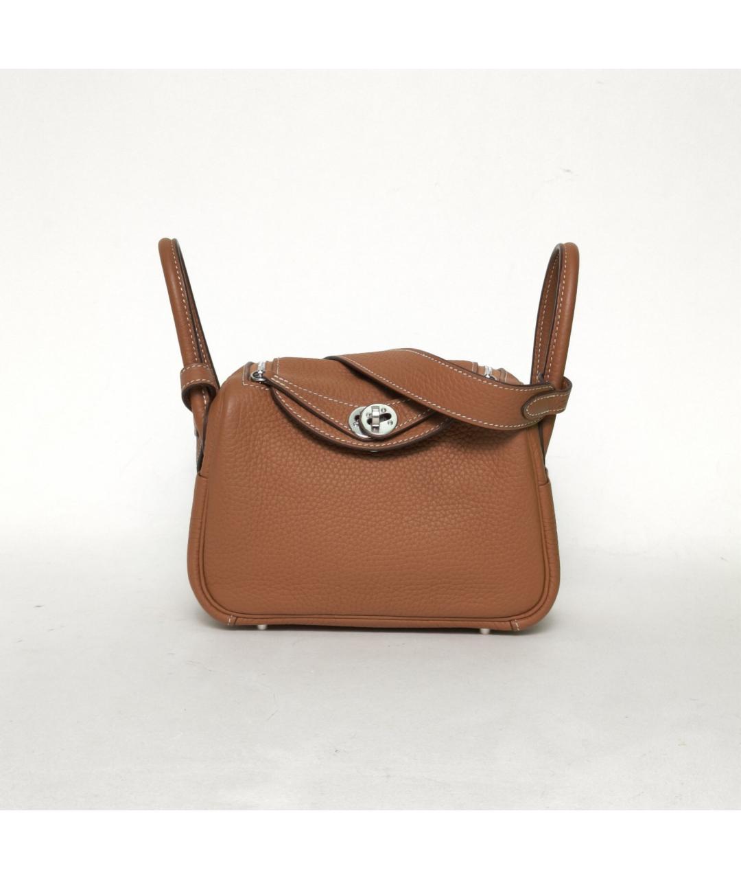 HERMES Коричневая кожаная сумка через плечо, фото 2