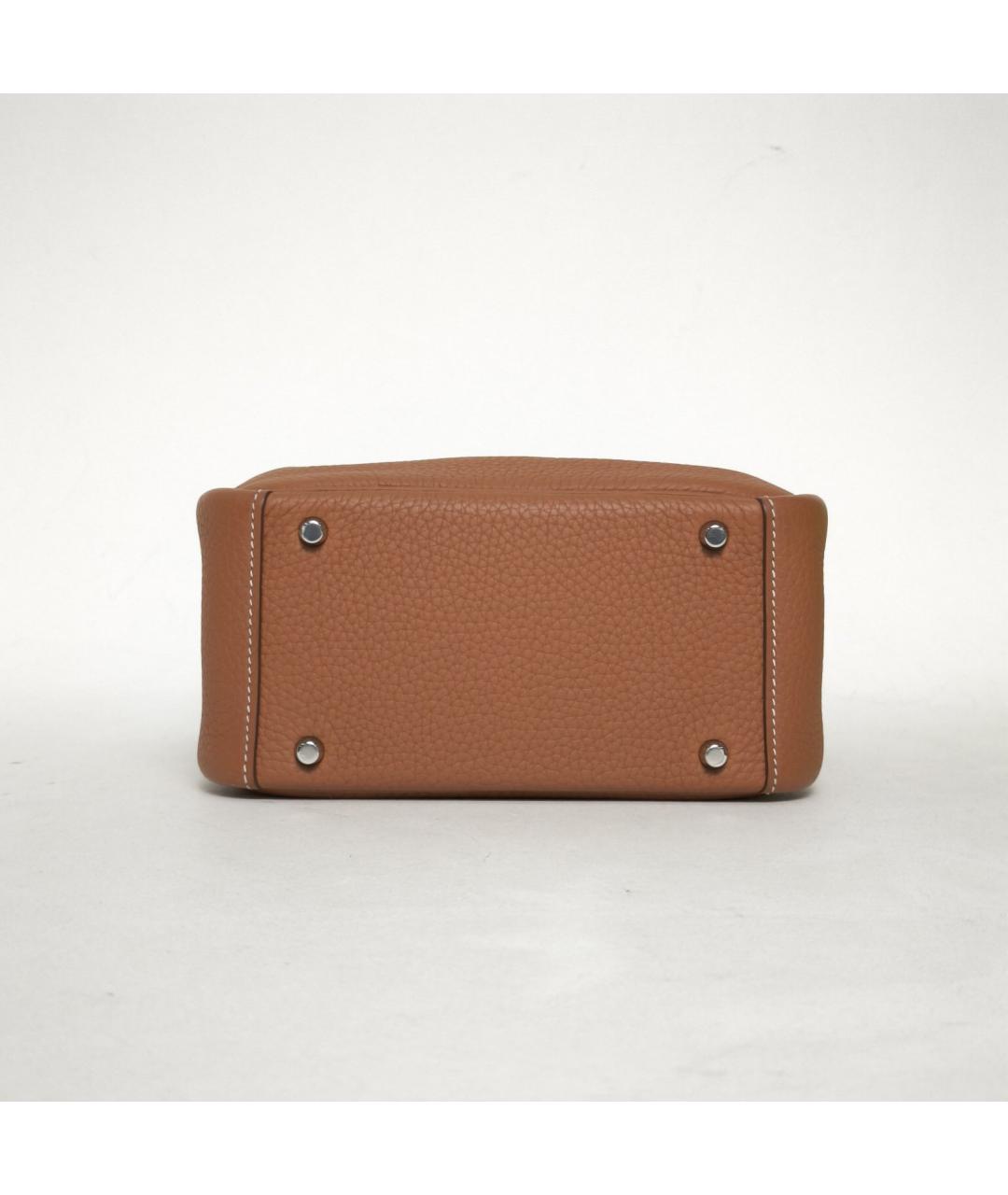 HERMES Коричневая кожаная сумка через плечо, фото 6