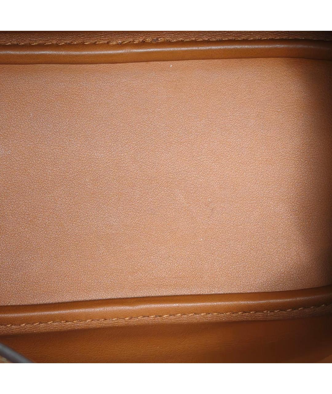HERMES Коричневая кожаная сумка через плечо, фото 8