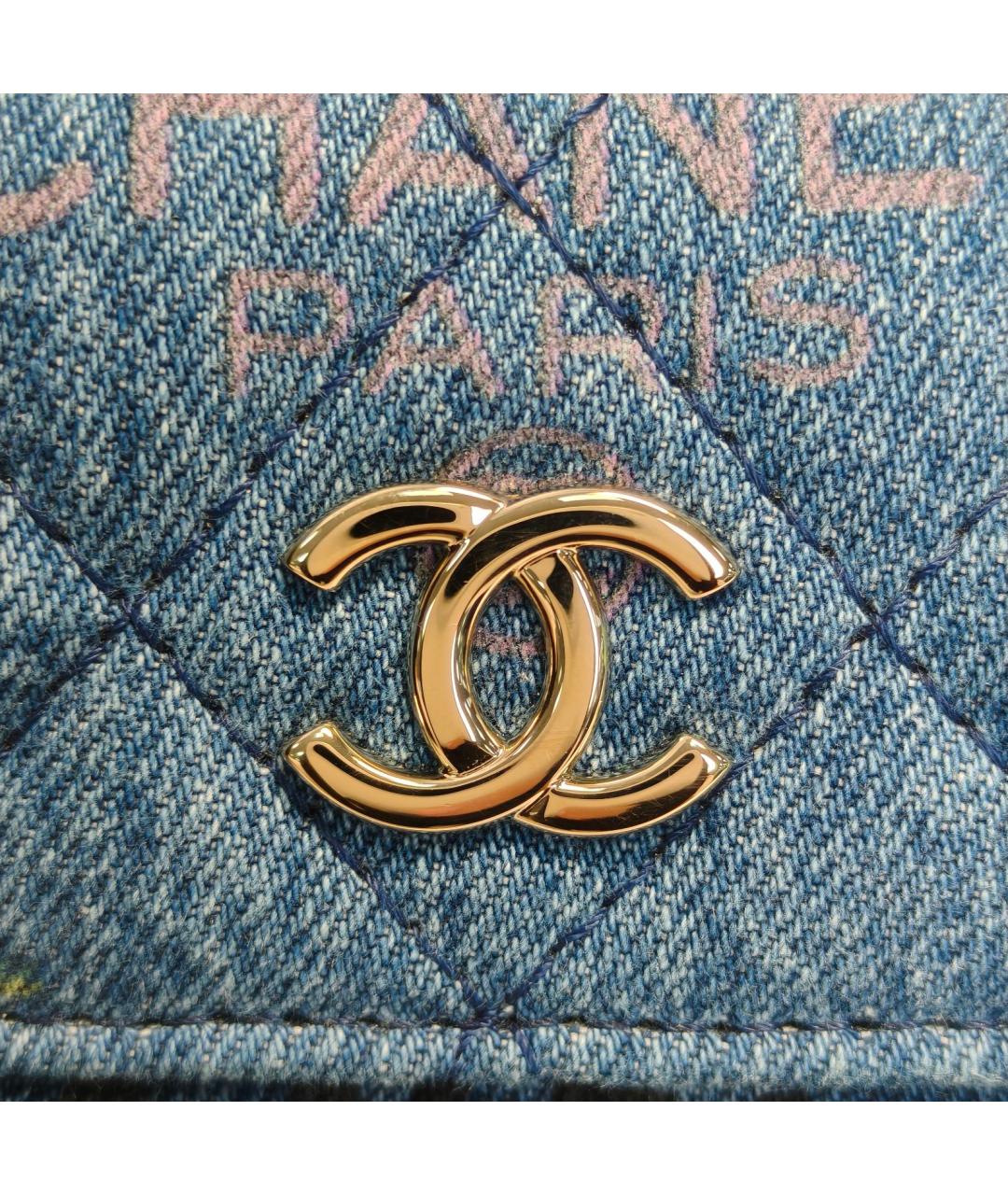 CHANEL Синяя деним сумка через плечо, фото 8