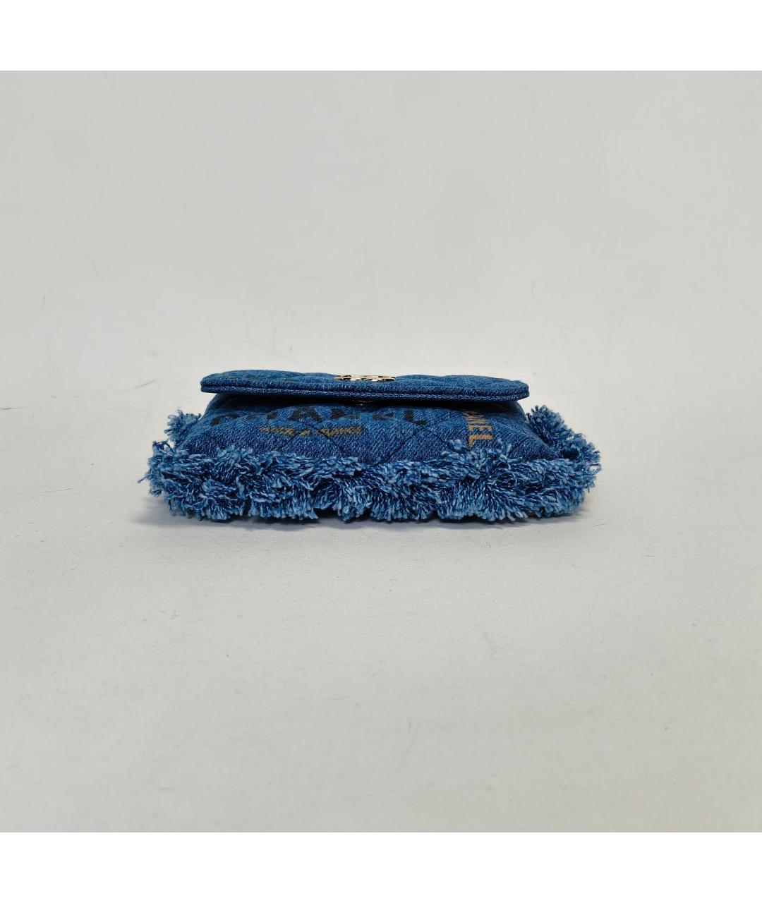 CHANEL Синяя деним сумка через плечо, фото 6
