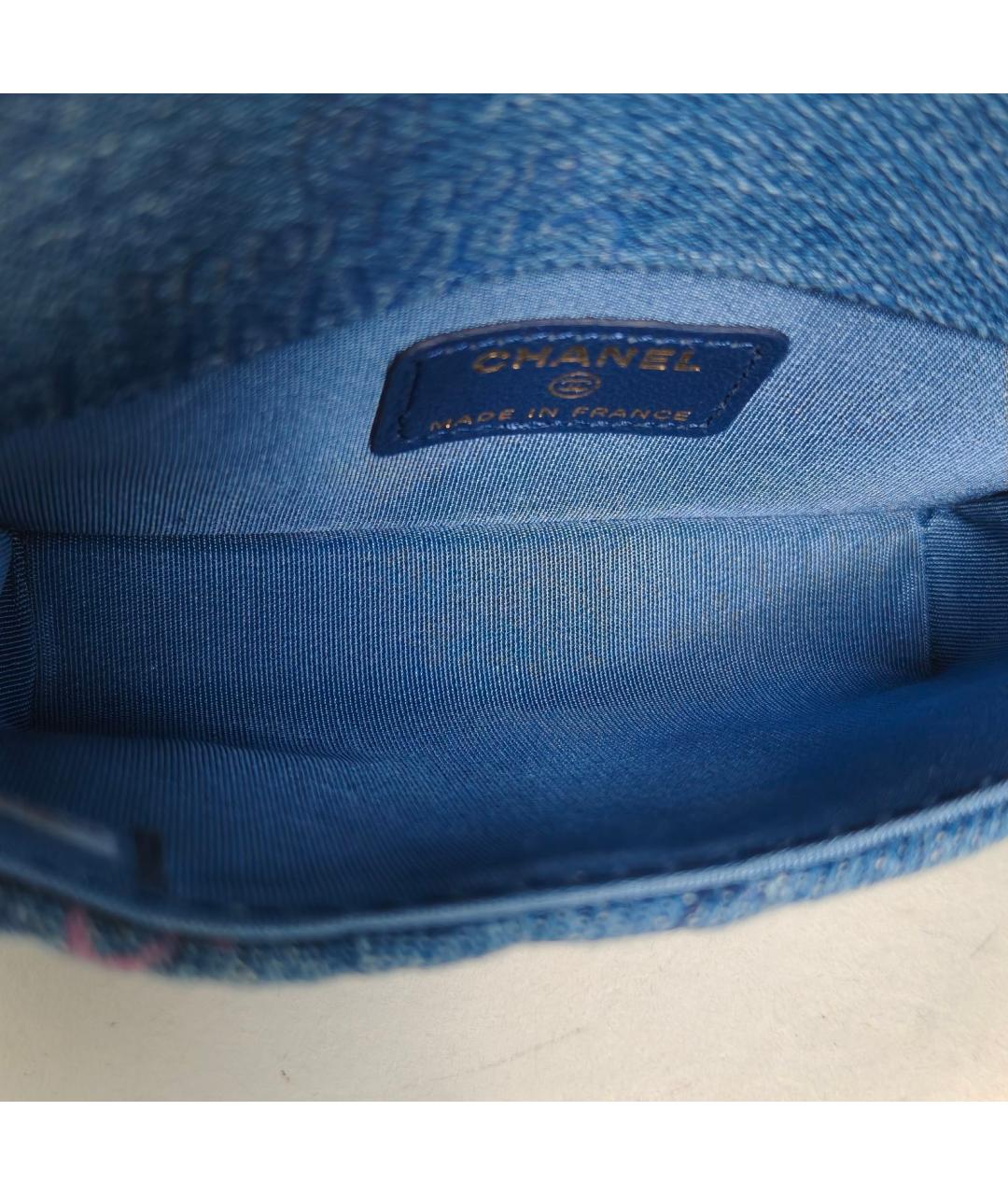 CHANEL Синяя деним сумка через плечо, фото 7