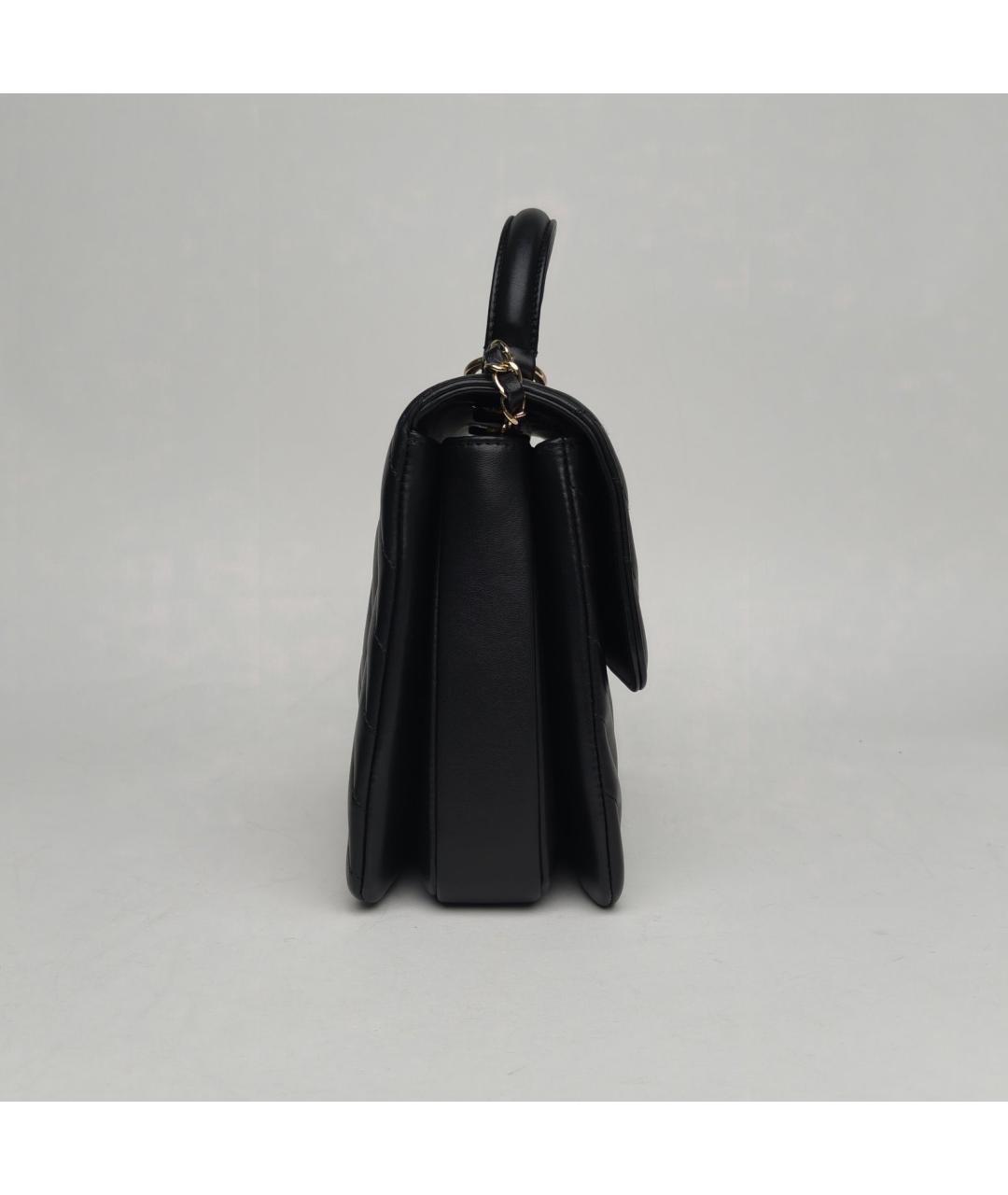 CHANEL Черная кожаная сумка через плечо, фото 5
