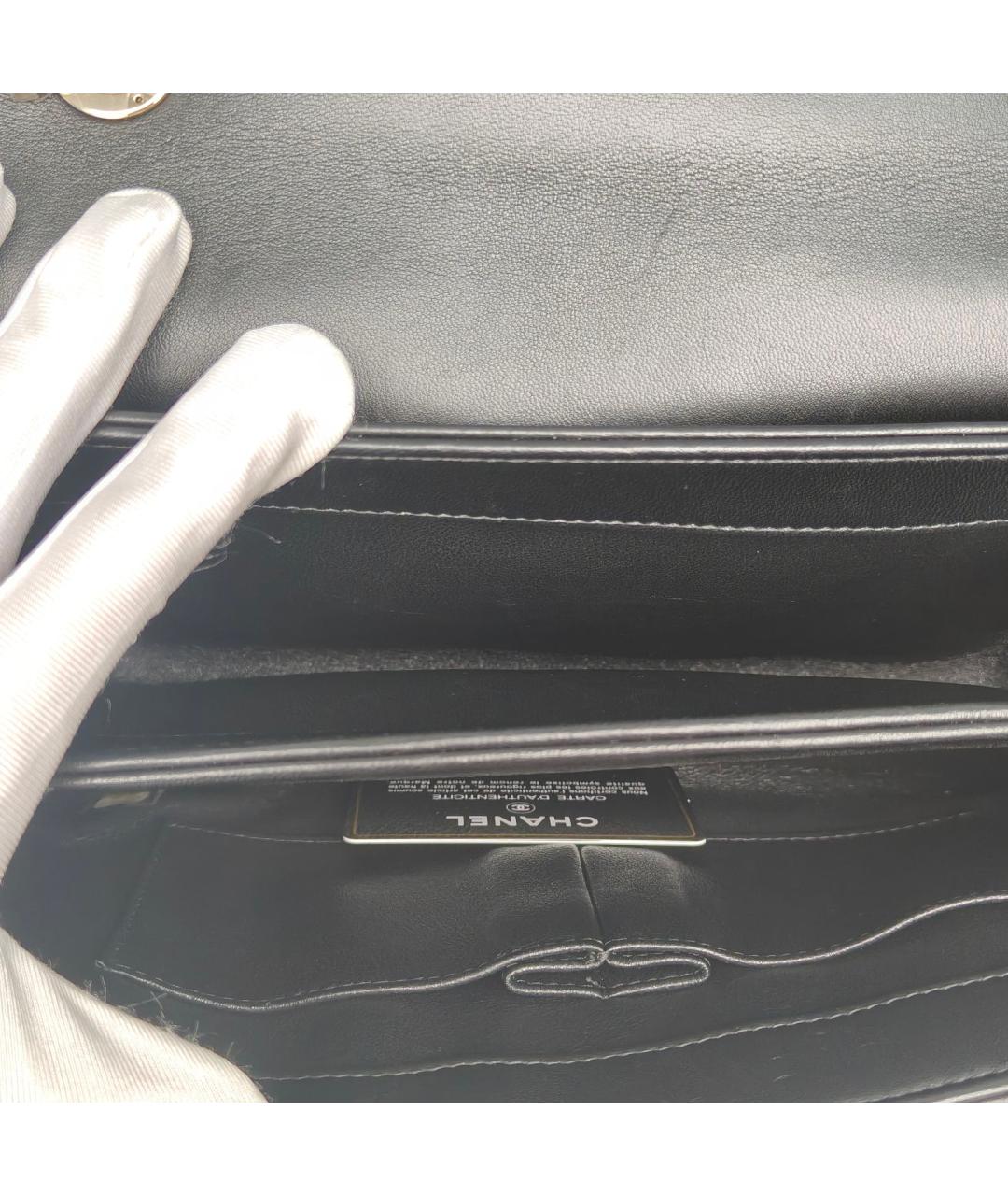 CHANEL Черная кожаная сумка через плечо, фото 8