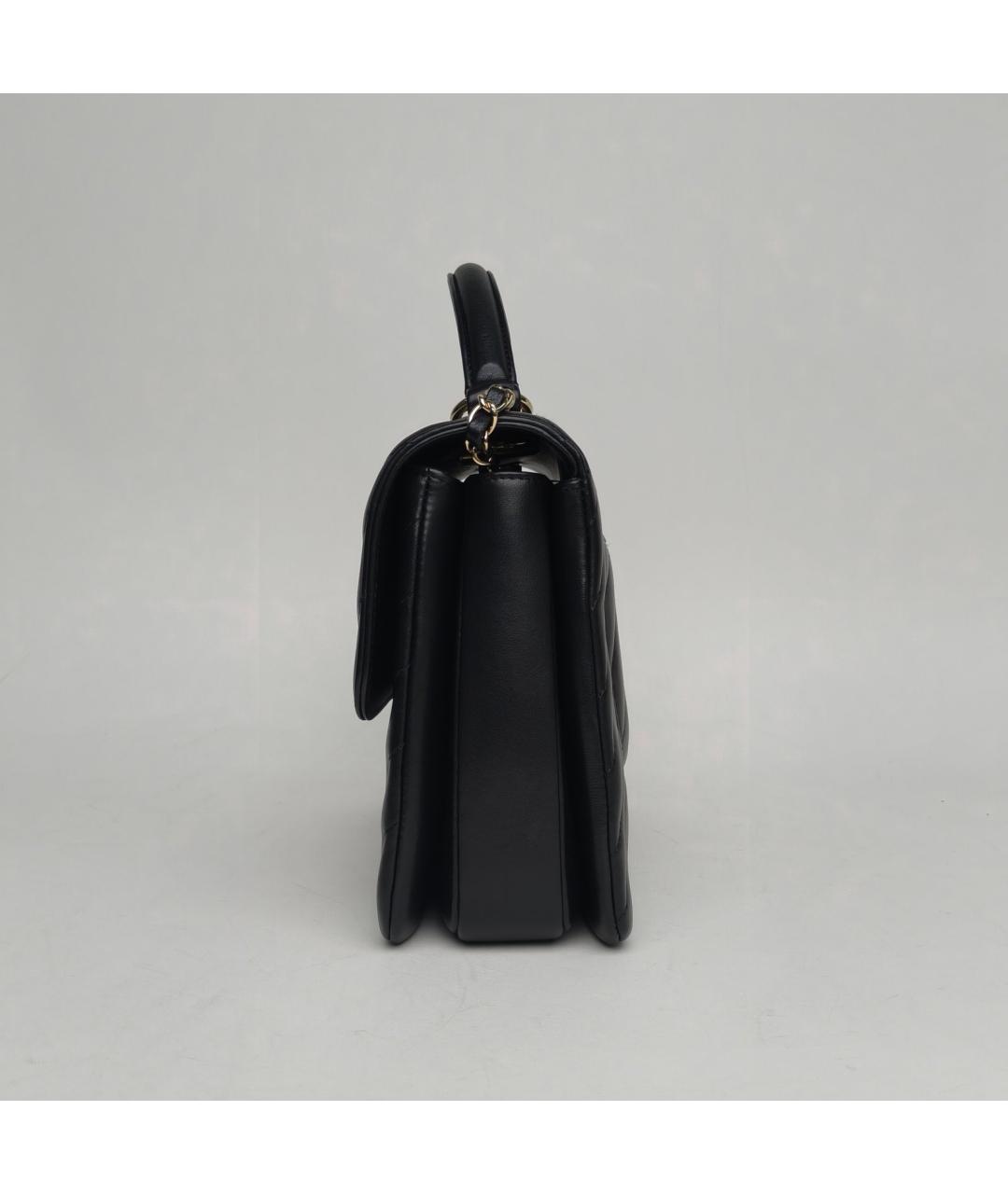 CHANEL Черная кожаная сумка через плечо, фото 3