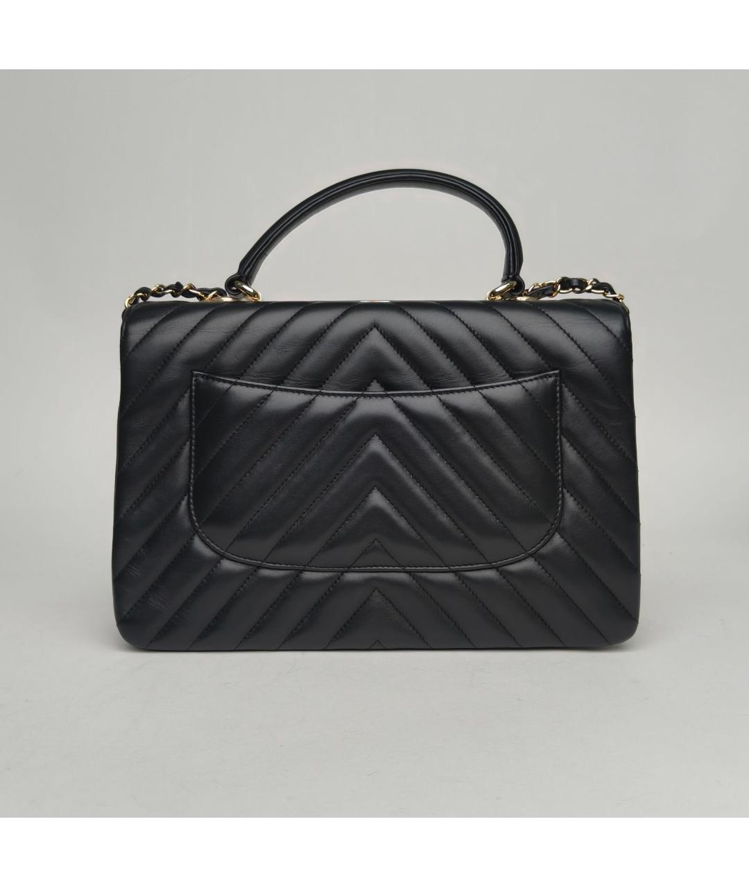 CHANEL Черная кожаная сумка через плечо, фото 4