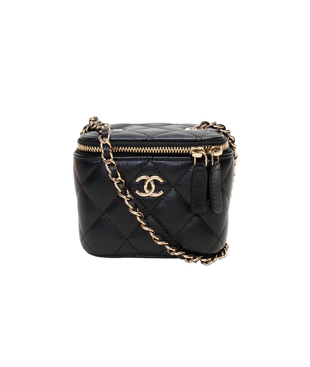 CHANEL Черная кожаная сумка через плечо, фото 1