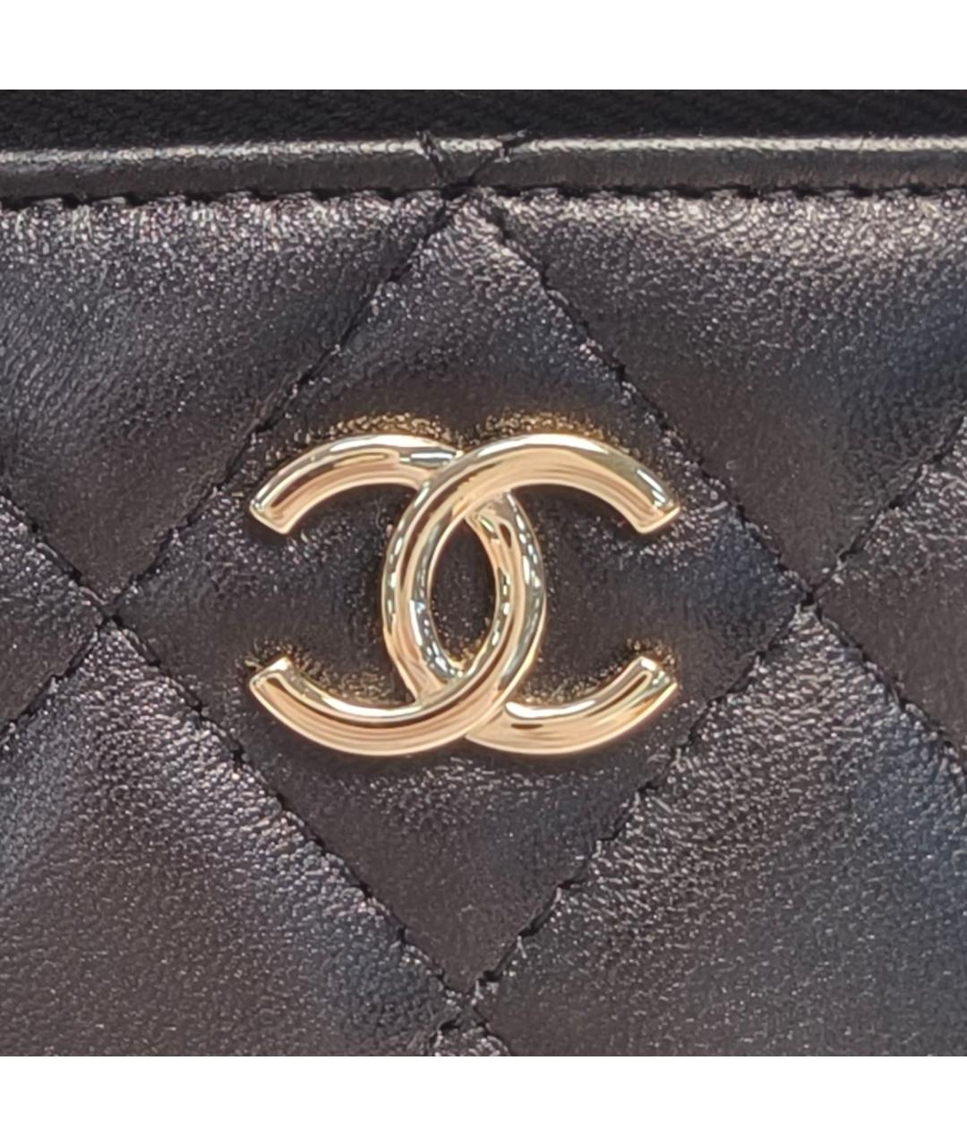 CHANEL Черная кожаная сумка через плечо, фото 7