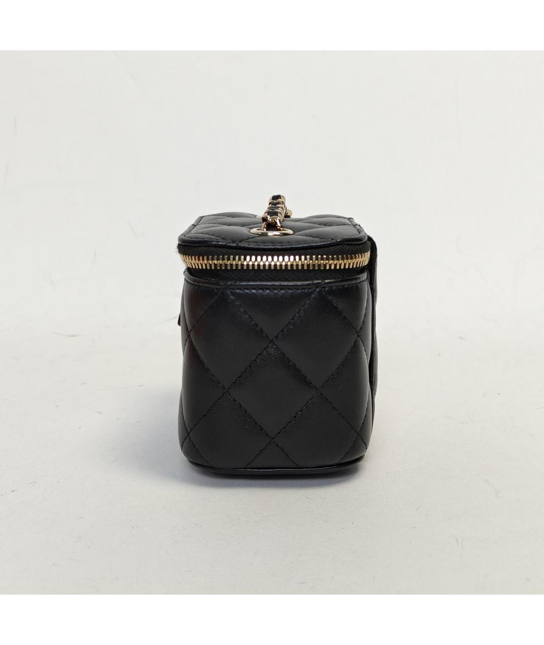 CHANEL Черная кожаная сумка через плечо, фото 3