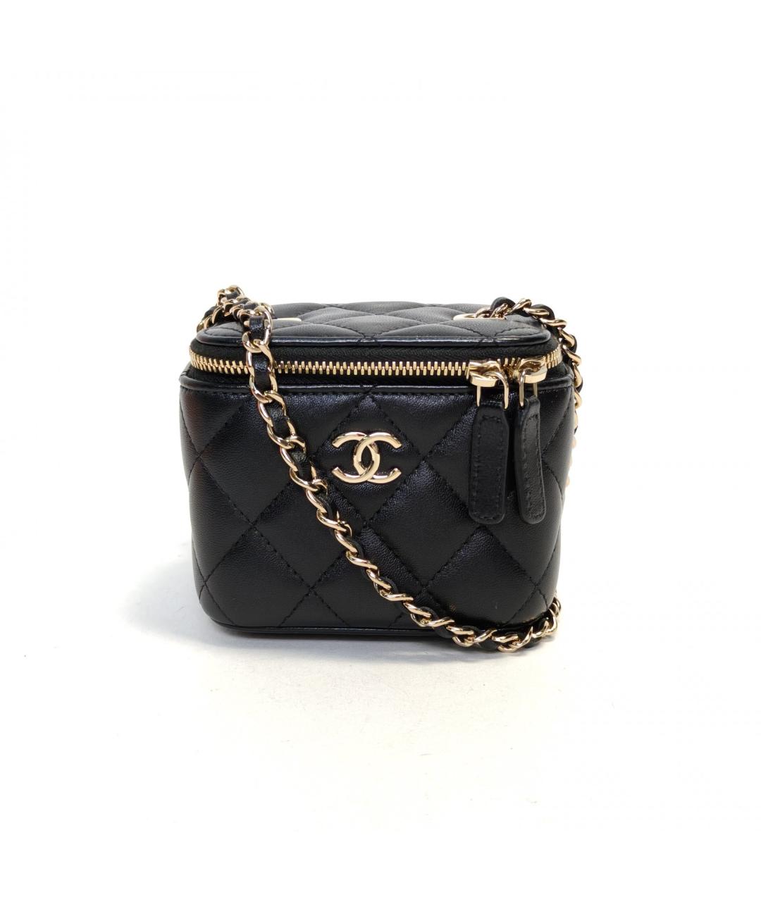 CHANEL Черная кожаная сумка через плечо, фото 2