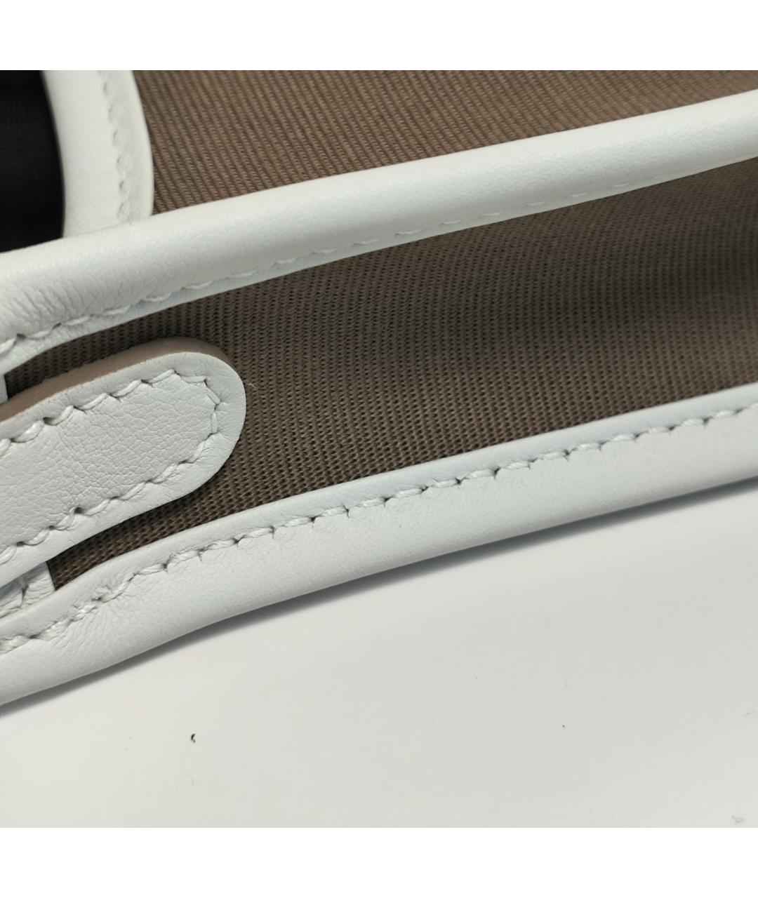 HERMES Коричневая тканевая сумка через плечо, фото 8