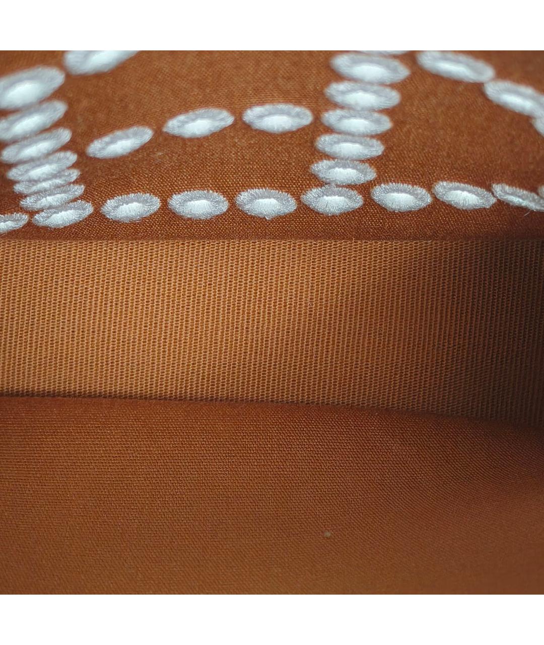 HERMES Коричневая тканевая сумка через плечо, фото 6