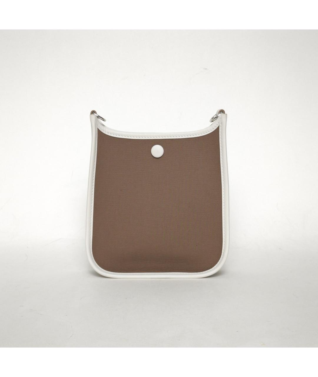 HERMES Коричневая тканевая сумка через плечо, фото 4