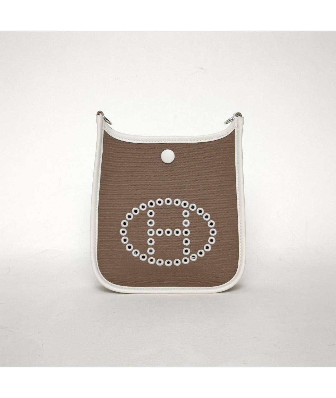 HERMES Коричневая тканевая сумка через плечо, фото 2