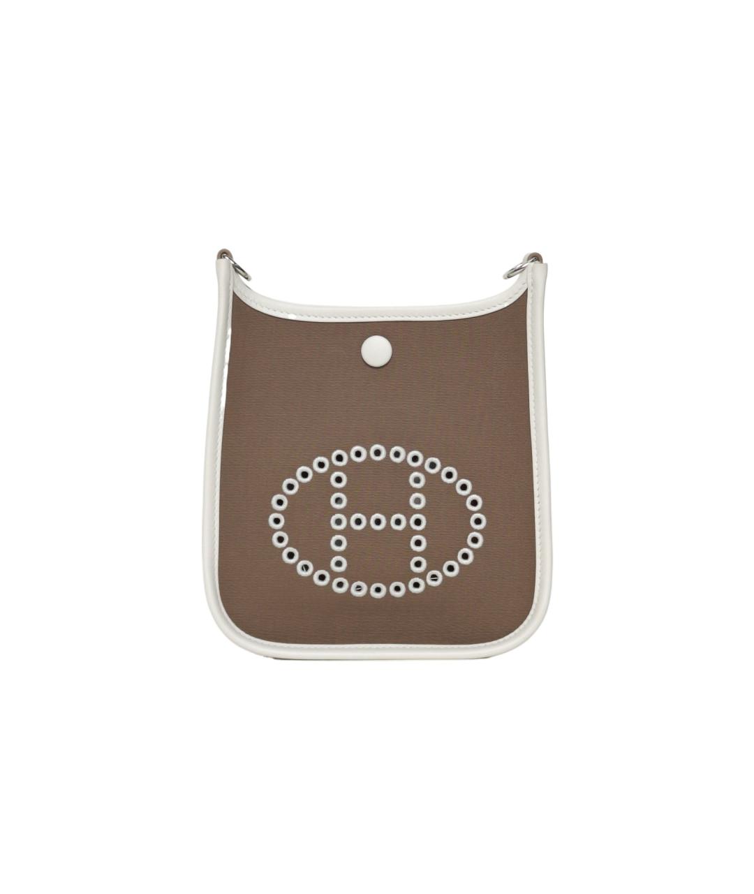 HERMES Коричневая тканевая сумка через плечо, фото 1