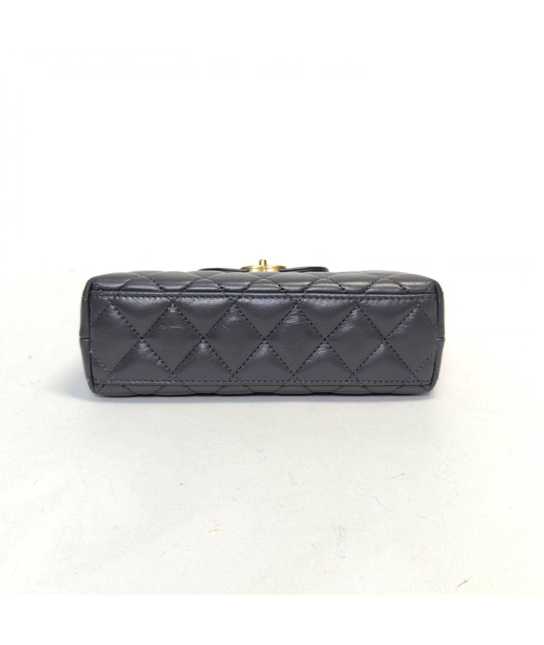 CHANEL Серая кожаная сумка через плечо, фото 6