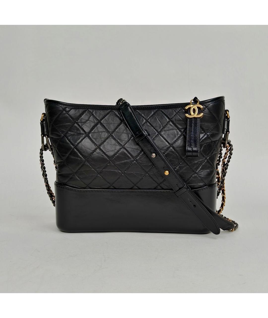 CHANEL Черная кожаная сумка через плечо, фото 2