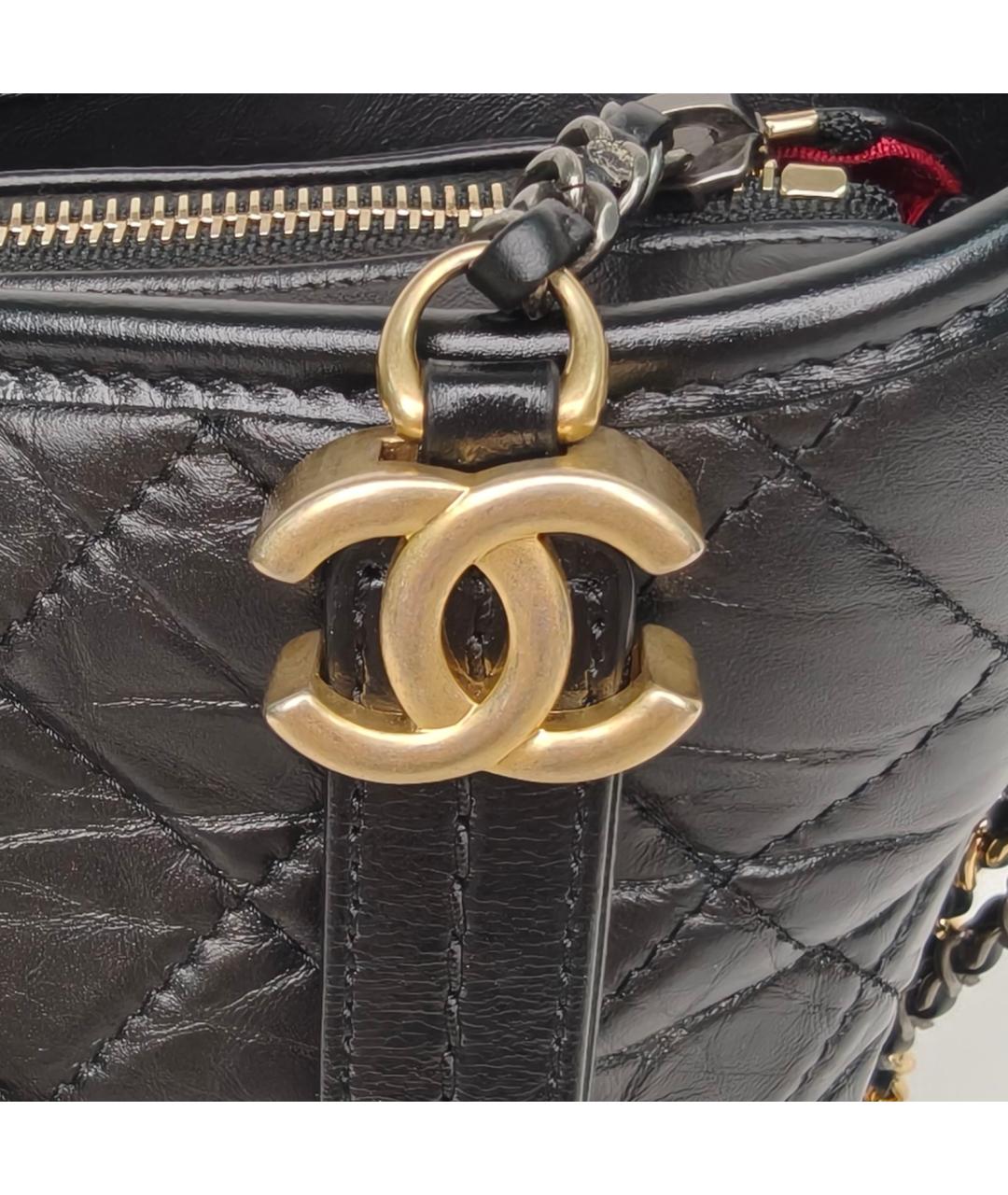 CHANEL Черная кожаная сумка через плечо, фото 6