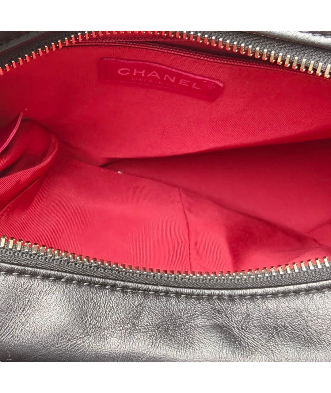 CHANEL Черная кожаная сумка через плечо, фото 7