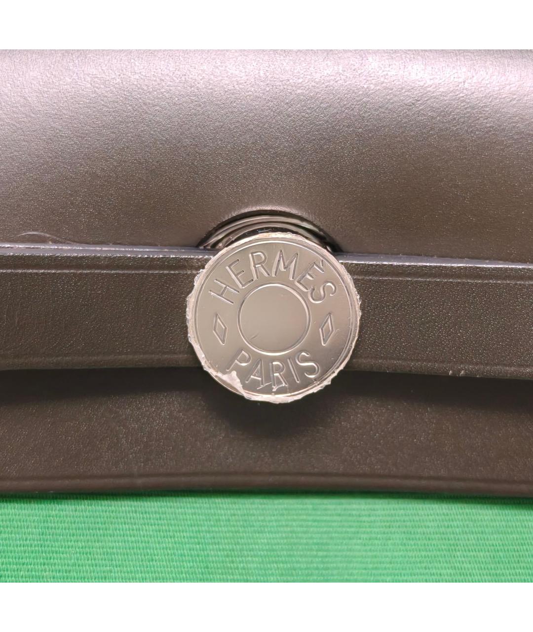 HERMES Зеленая тканевая сумка через плечо, фото 7