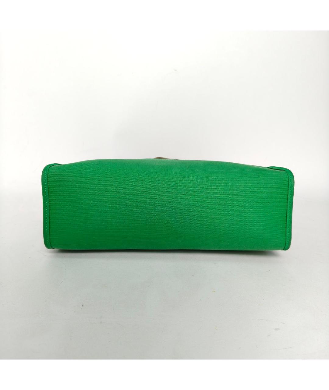 HERMES Зеленая тканевая сумка через плечо, фото 6