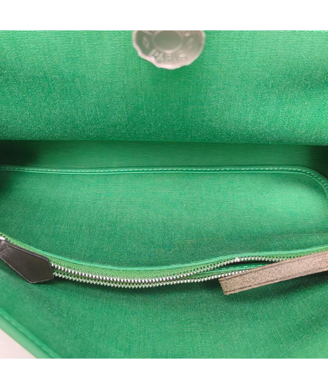 HERMES Зеленая тканевая сумка через плечо, фото 8