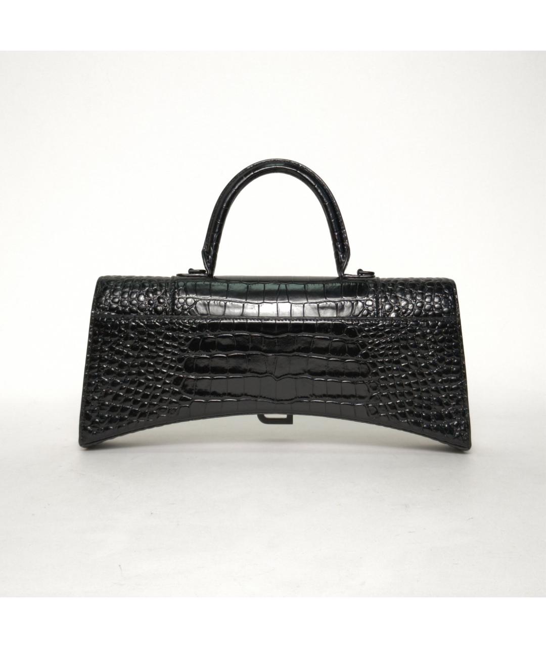 BALENCIAGA Черная кожаная сумка через плечо, фото 4