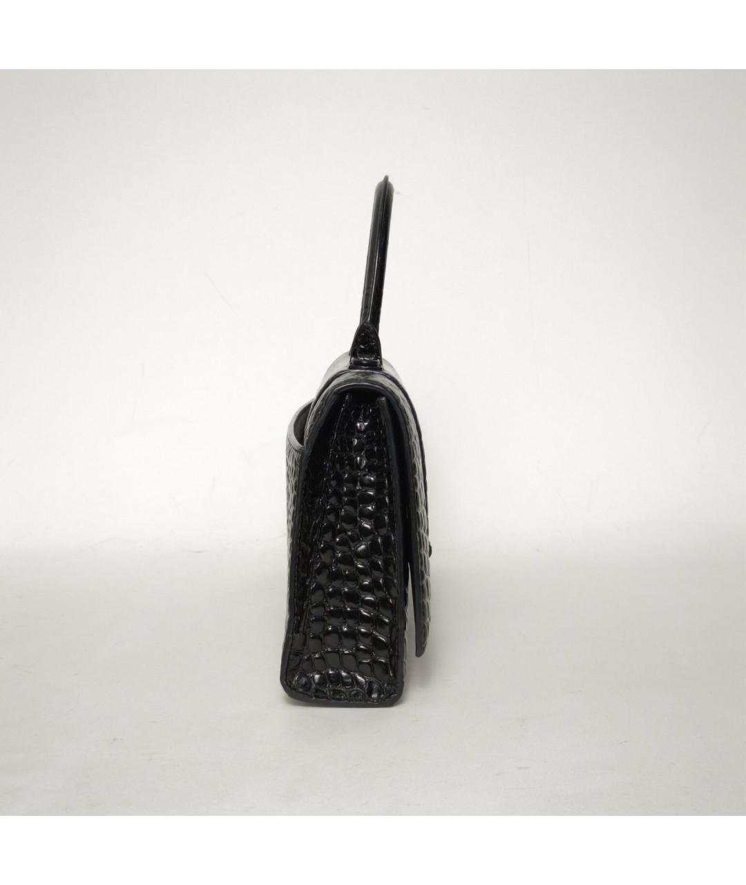 BALENCIAGA Черная кожаная сумка через плечо, фото 5