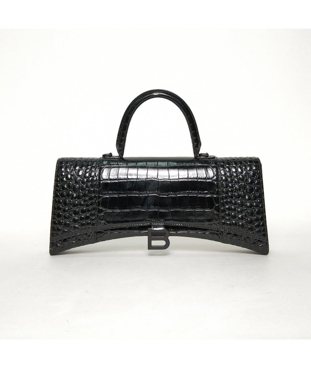 BALENCIAGA Черная кожаная сумка через плечо, фото 2