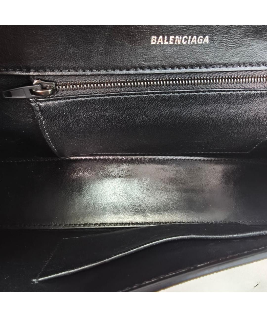 BALENCIAGA Черная кожаная сумка через плечо, фото 7