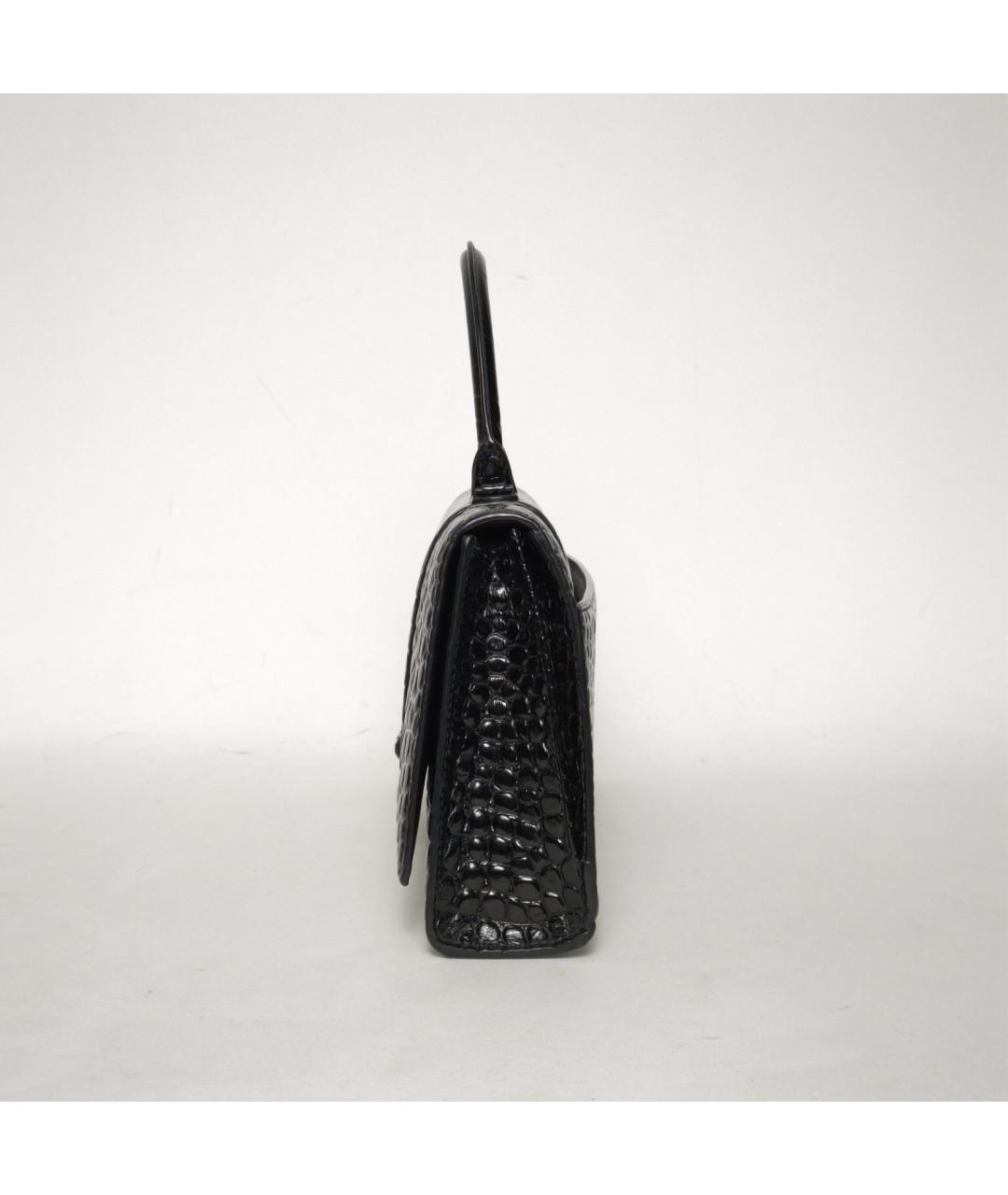 BALENCIAGA Черная кожаная сумка через плечо, фото 3