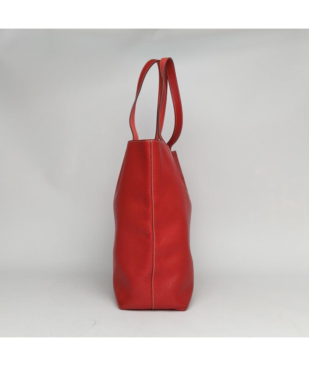 HERMES Красная кожаная сумка через плечо, фото 3