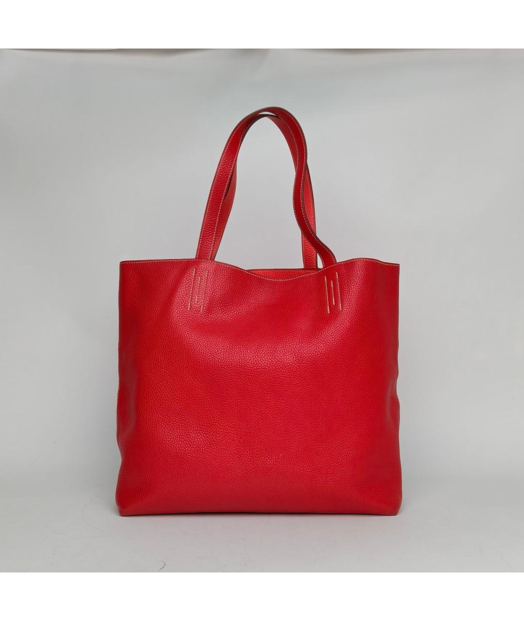 HERMES Красная кожаная сумка через плечо, фото 4