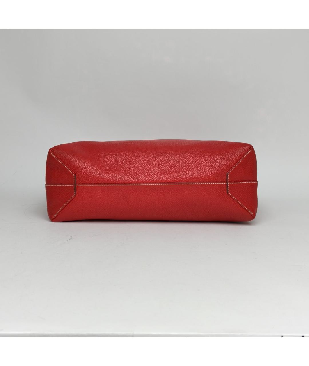 HERMES Красная кожаная сумка через плечо, фото 6