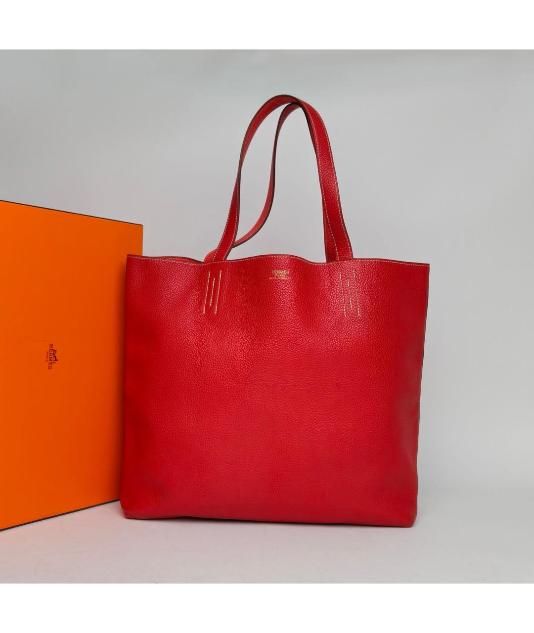 HERMES Красная кожаная сумка через плечо, фото 7