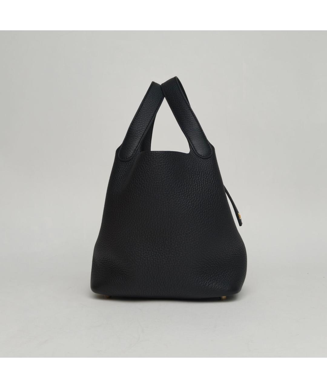 HERMES Черная кожаная сумка через плечо, фото 5