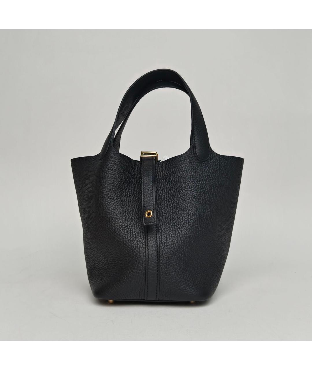 HERMES Черная кожаная сумка через плечо, фото 2