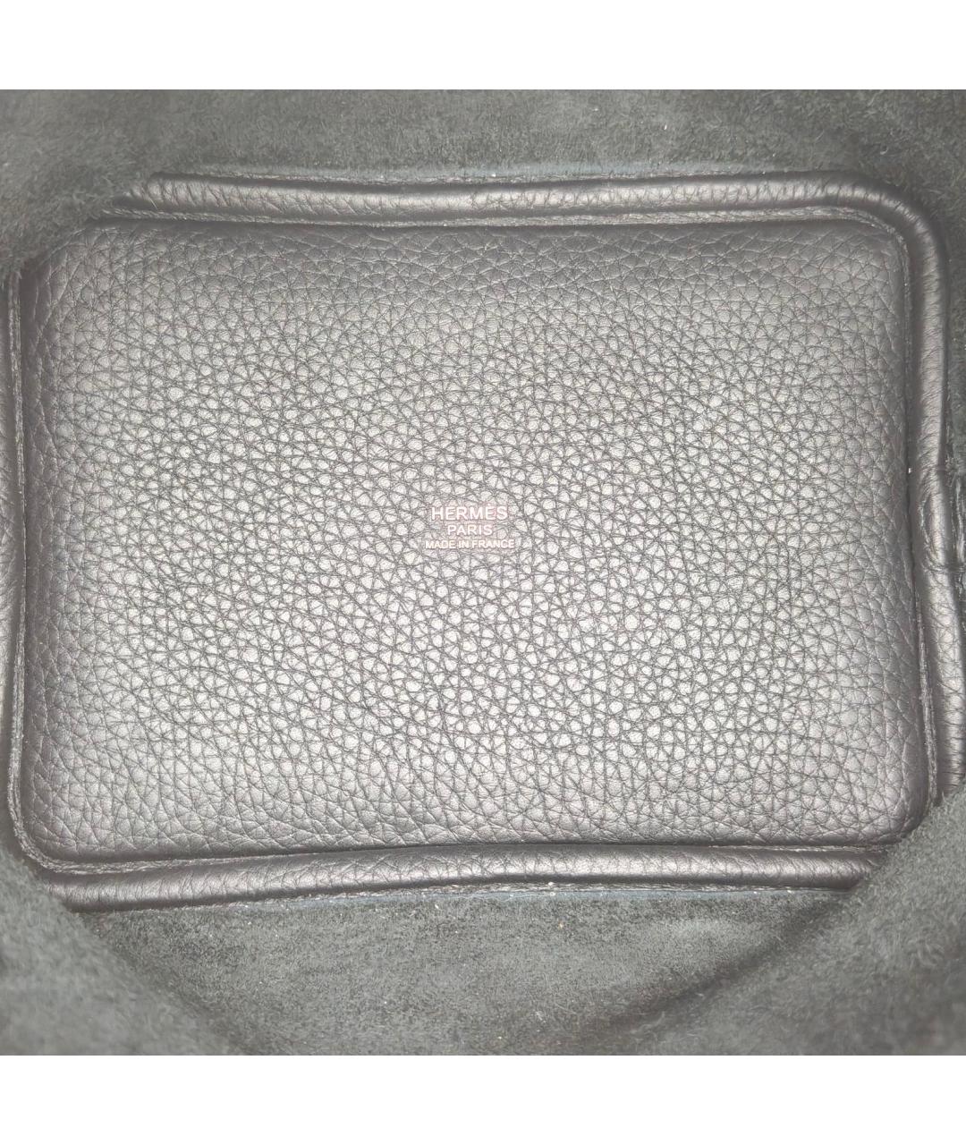 HERMES Черная кожаная сумка через плечо, фото 7