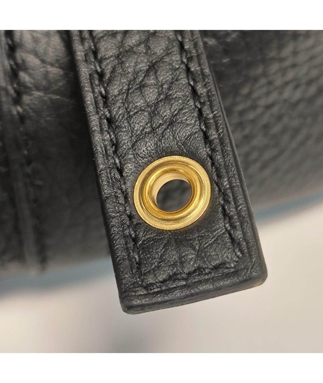 HERMES Черная кожаная сумка через плечо, фото 9