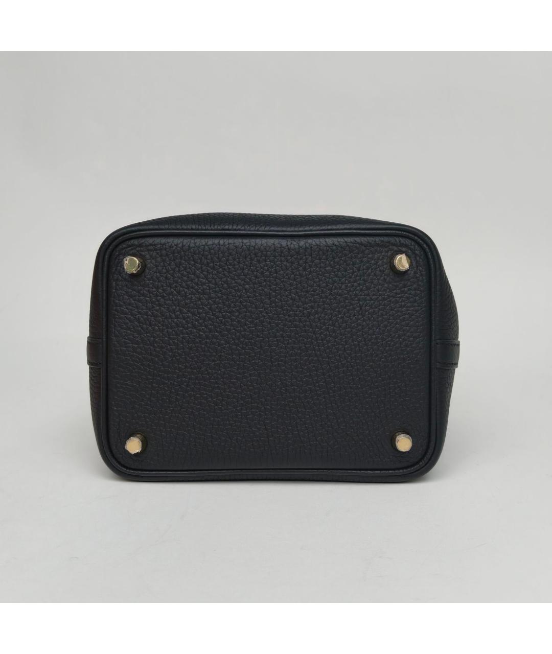 HERMES Черная кожаная сумка через плечо, фото 6